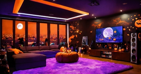 Demon Wallpaper, Furniture, Property, Decoration, Building, Purple