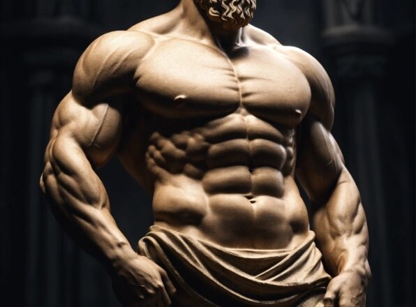 Fire Free Stock Footage, Macho, Statue, Bodybuilder, Man, Male