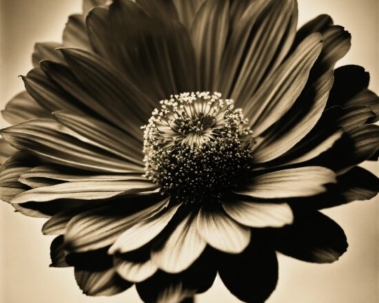 Flower, Plant, Black, Petal, Black-and-white, Style