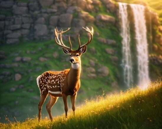 Free Funny Videos For Commercial Use, Plant, Natural Environment, Natural Landscape, Deer, Grass