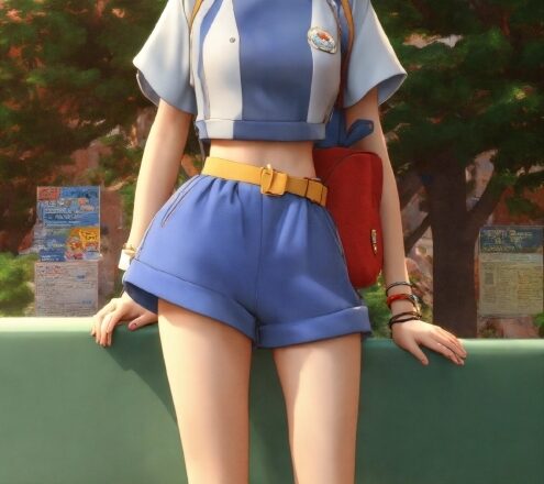 Joint, Hairstyle, Shorts, Azure, Fashion, Orange