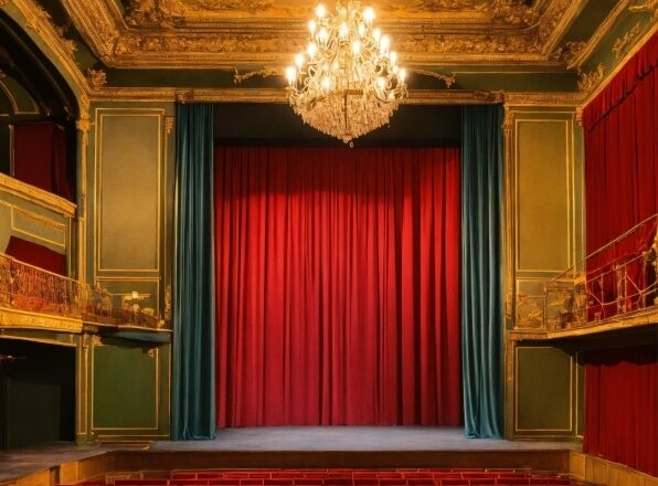 Light, Theater Curtain, Lighting, Stage Is Empty, Interior Design, Hall