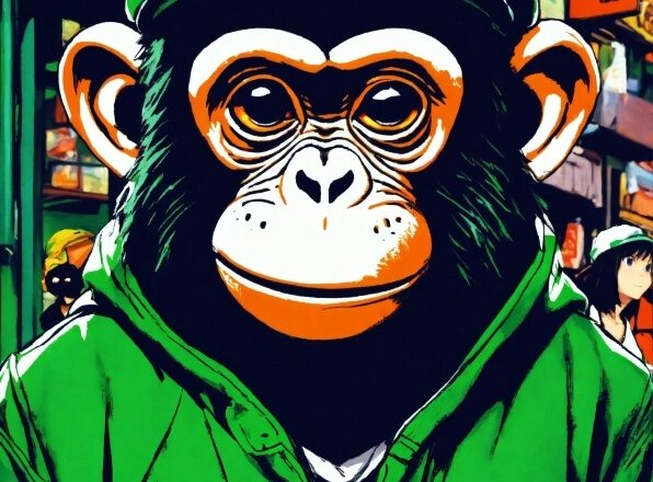 Microsoft Image Editor, Primate, Green, Jacket, Art, Fictional Character