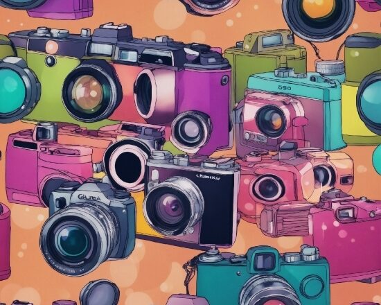 Photograph, Green, Purple, Camera Lens, Camera, Yellow