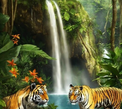 Plant, Bengal Tiger, Water, Siberian Tiger, Tiger, Vertebrate