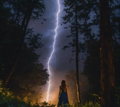 Sky, Plant, Cloud, Ecoregion, Lightning, Light