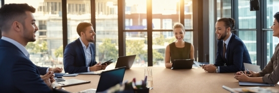 Smile, Table, Laptop, Tie, Computer, Whitecollar Worker