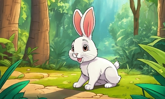 Video Brightness Editor App, Rabbit, Vertebrate, Cartoon, Plant, Natural Environment