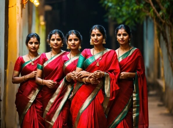 Vintage Wallpaper, Sari, Temple, Smile, Tree, Happy