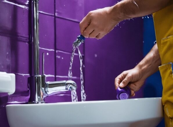 Water, Plumbing Fixture, Photograph, Tap, Purple, Blue