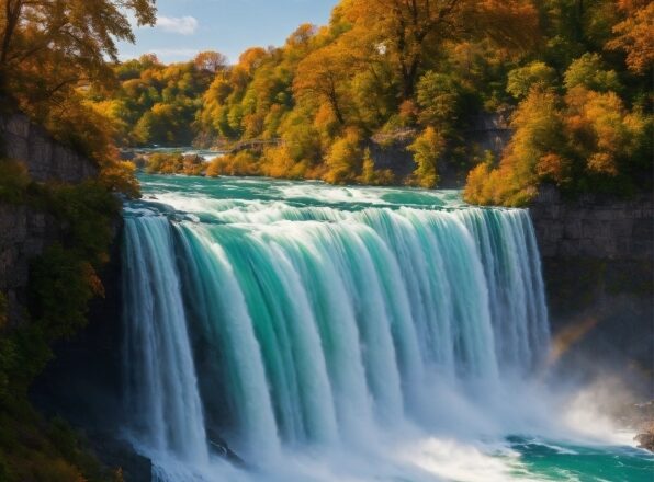 Water, Sky, Cloud, Natural Landscape, Fluvial Landforms Of Streams, Waterfall