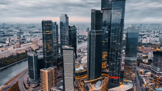 4k Resolution Video Free Download, Skyscraper, City, Skyline, Business District, Cityscape