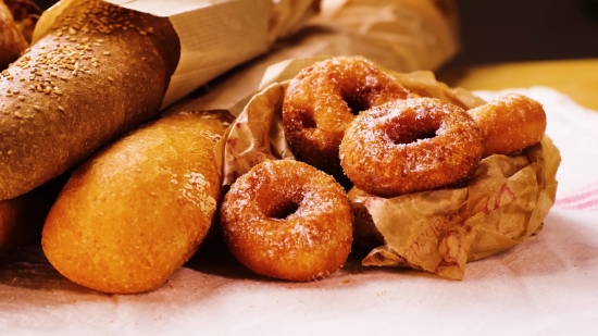 Background Stock Footage, Bagel, Bun, Bread, Baked Goods, Food