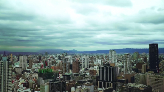 Beautiful Background Video, Waterfront, Business District, City, Skyscraper, Skyline