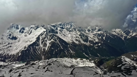 Beautiful Nature Video No Copyright, Mountain, Range, Glacier, Snow, Peak