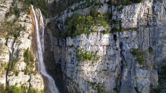 City Stock Footage, Cliff, Geological Formation, Stone Wall, Forest, Tree