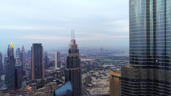 Copyright Free Rain Video, Skyscraper, City, Skyline, Urban, Architecture