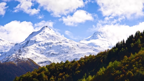 Documentary Stock Footage, Glacier, Mountain, Range, Snow, Landscape