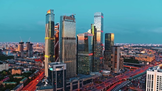 Drone Video Download, Business District, City, Skyscraper, Skyline, Urban