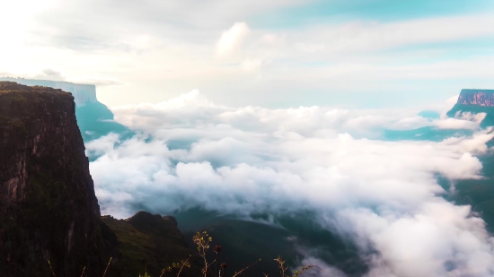 Fantasy Stock Footage, Sky, Mountain, Volcano, Clouds, Atmosphere