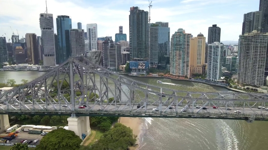 Film Clips Download, Bridge, Structure, City, Steel Arch Bridge, Skyline