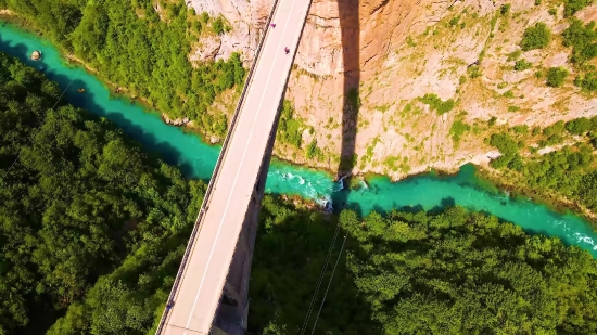 Free Hd Video Stock Footage, Suspension Bridge, Bridge, Structure, Landscape, Travel