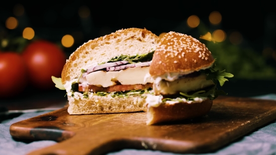 Free Stock Motion Graphics, Cheeseburger, Hamburger, Sandwich, Bread, Snack Food