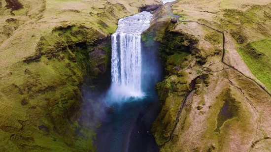 Free Stock Video Footage Hd, Waterfall, River, Stream, Canyon, Water