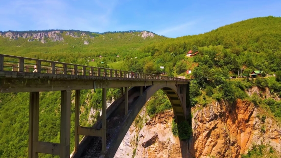 Free Video Background For Powerpoint, Viaduct, Bridge, Structure, Landscape, Mountain