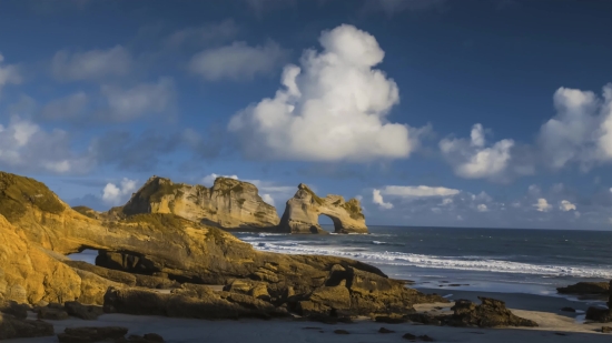 Free Video Source For Youtube, Castle, Landscape, Rock, Fortification, Beach