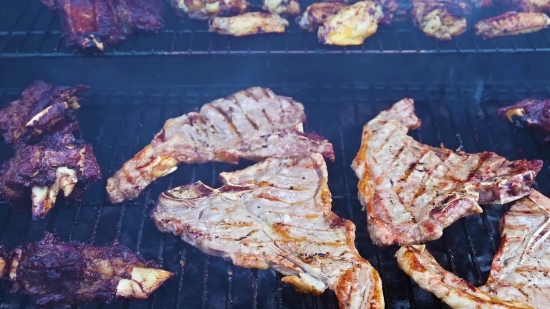 Halloween Stock Footage, Barbecue, Meat, Grill, Food, Dinner