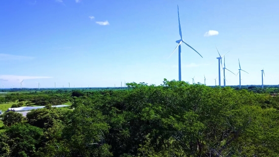 Moving Background Video, Turbine, Wind, Electricity, Energy, Power