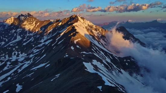 Music Bed Stock Footage, Mountain, Alp, Snow, Natural Elevation, Range