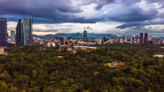 Pond Stock Footage, City, Tower, Sky, Architecture, Skyline