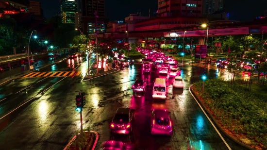 Random Stock Footage, Night, Bumper Car, City, Vehicle, Lights