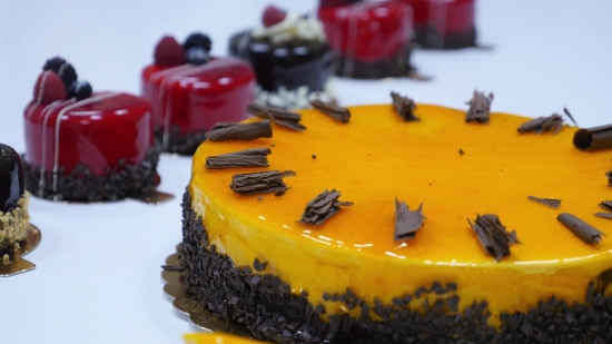 Royalty Free Old Footage, Food, Dessert, Pastry, Chocolate, Cake