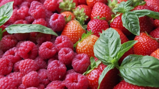 Static Stock Video, Strawberry, Berry, Fruit, Raspberry, Edible Fruit