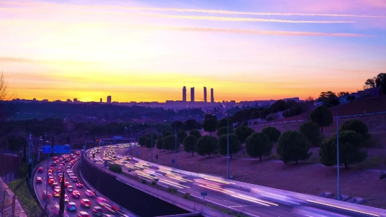 Stock Free Footage, Night, Road, City, Travel, Sky