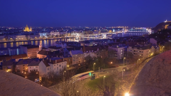 Train Stock Footage, City, Night, Cityscape, Urban, Architecture